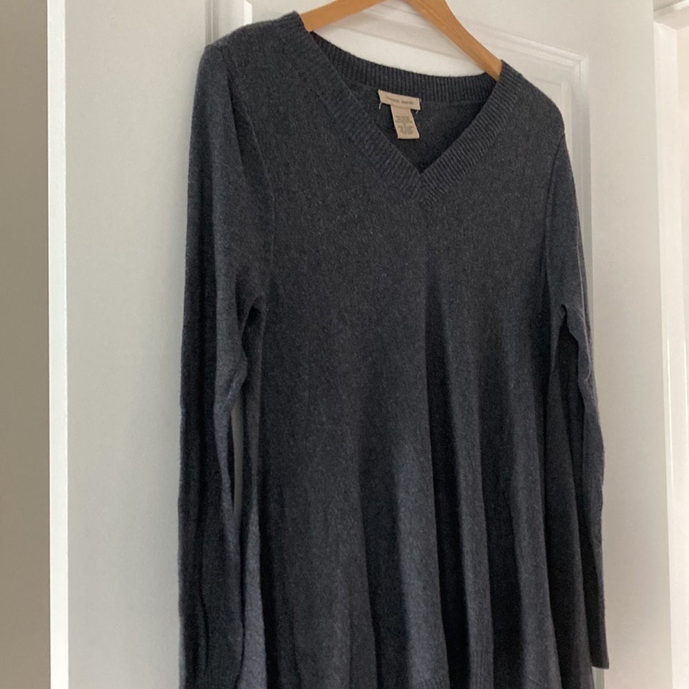 Vertical Design medium sweater gray v-neck - Picture 5 of 11